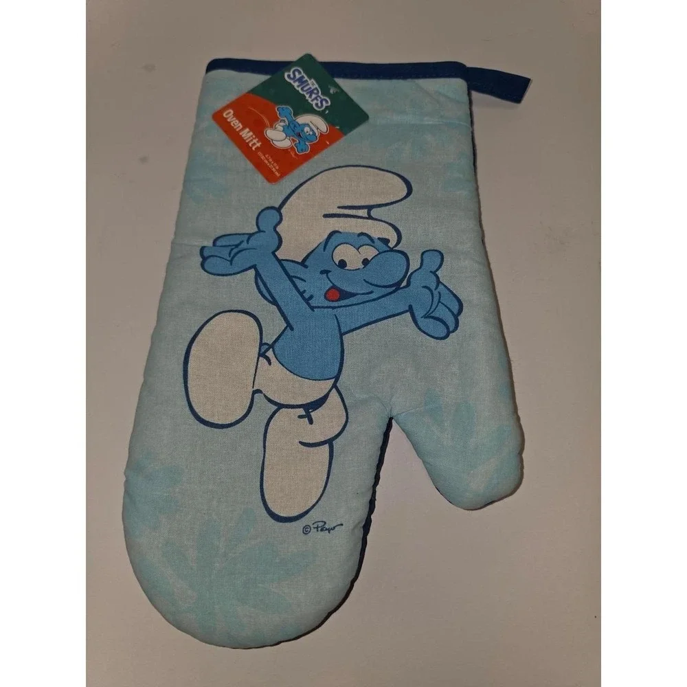 officially licensed The Smurfs kitchen oven mitt pinch mitt towel Smurfette
